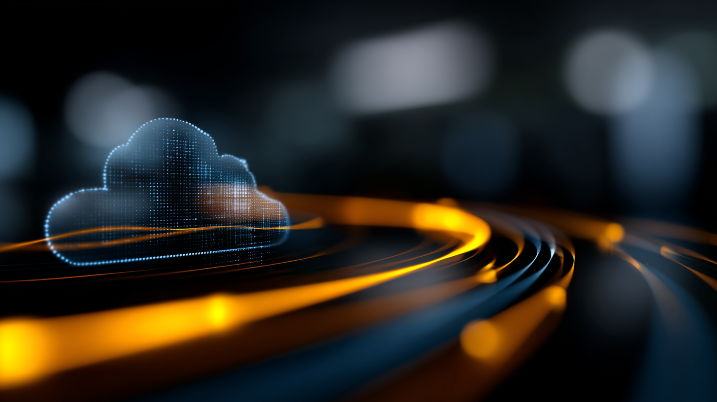 Wolke und bunte Kurven